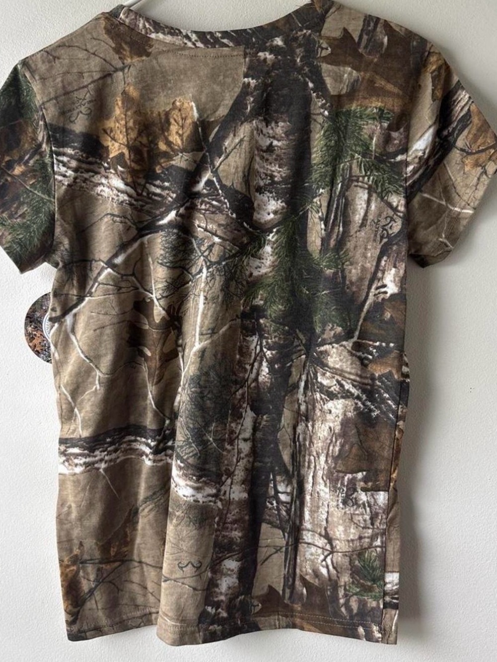 Realtree Camo Camouflage Hunting T-shirt Tee T Shirt Pine Deer Antler - Picture 5 of 5